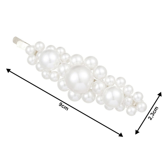 SPINKA DO WŁOSÓW wsuwka PEREŁKI srebrna ŚLUB
