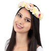 WIANEK na głowę KWIATY brzoskwiniowy ŚLUBNY