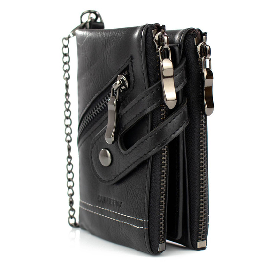 Alessio PORTFEL MĘSKI Block Kart RFID ŁAŃCUCH Pudełko PREZENTOWE