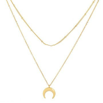 Naszyjnik choker STAL SZLACHETNA POZŁACANA księżyc