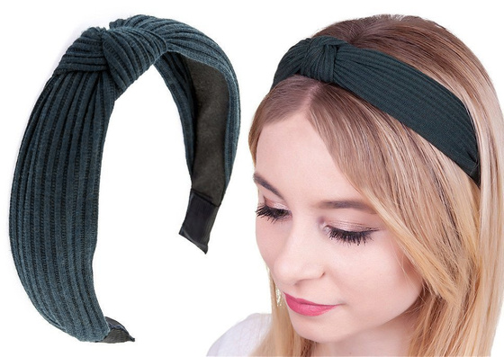 OPASKA DO WŁOSÓW zielona WĘZEŁ szeroka TURBAN