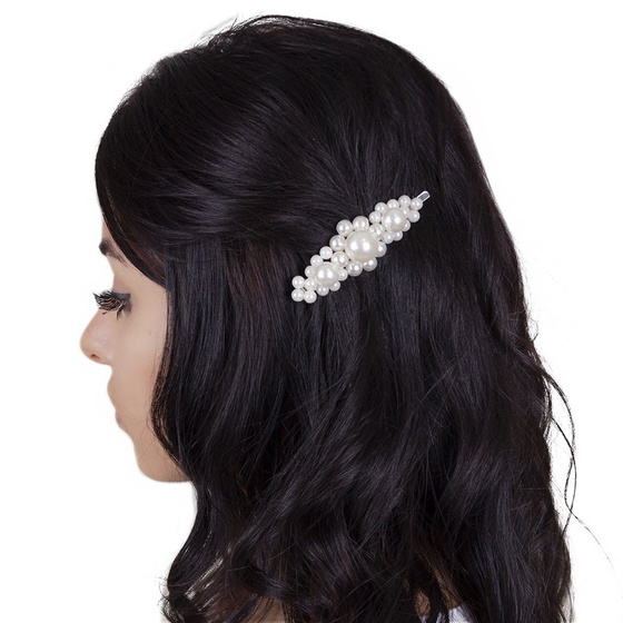 SPINKA DO WŁOSÓW wsuwka PEREŁKI srebrna ŚLUB