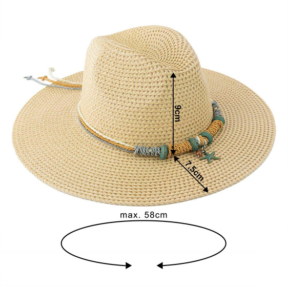 KAPELUSZ damski męski PANAMA fedora SŁOMKOWY lato ELEGANCKI