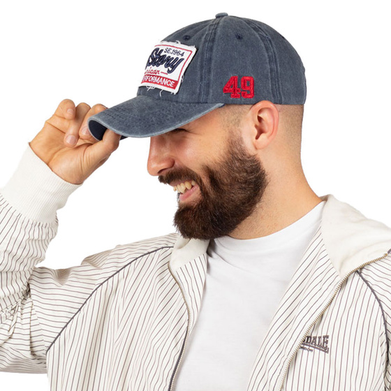 Czapka z daszkiem kaszkietówka VINTAGE bejsbolówka męska JEANS