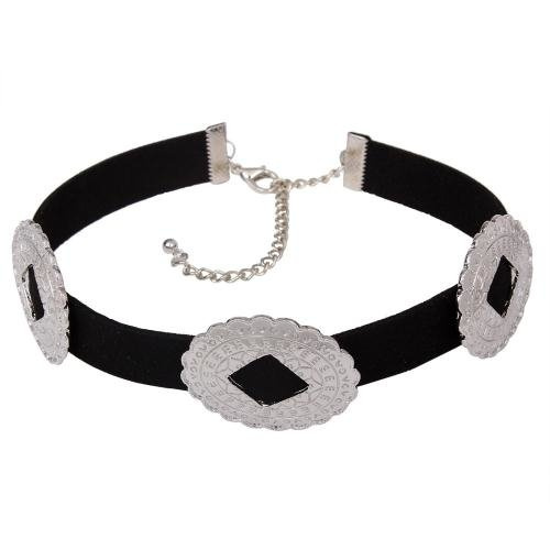 Choker NASZYJNIK literacki srebrny