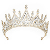DIADEM Korona Tiara MISS GLOW ŚLUBNY ZŁOTY cyrkonie KRYSZTAŁY