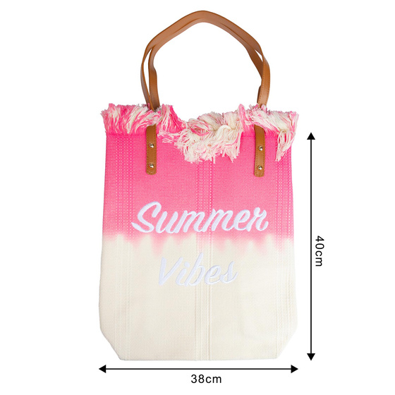 TOREBKA DAMSKA na ramię TORBA duża BOHO shopper pojemna PLAŻOWA