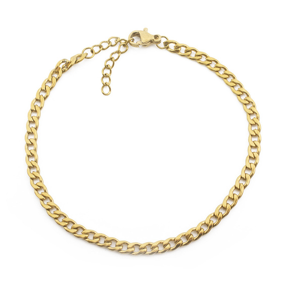 Bransoletka łańcuszek STAL SZLACHETNA POZŁACANA