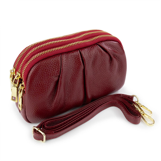 Alessio TOREBKA Damska na ramię CROSSBODY mała SKÓRA NATURALNA