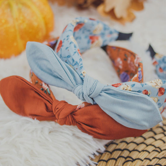 OPASKA DO WŁOSÓW szeroka KWIATY kokarda pin up