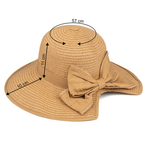 KAPELUSZ DAMSKI Alessio słomkowy boho lato plaża KOKARDA słomiany