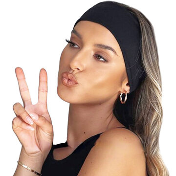 OPASKA DO WŁOSÓW GŁOWĘ USZY GŁADKA CZARNA na chłodne dni ELASTYCZNA