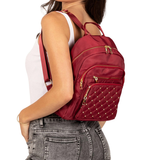 Alessio PLECAK damski POJEMNY miejski szkolny PIKOWANY torba QUILTED