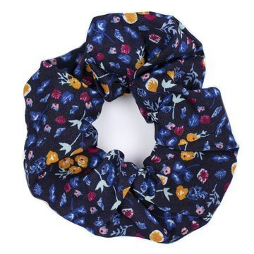 GUMKA DO WŁOSÓW scrunchies KWIATY granatowa FROTKA