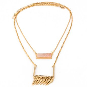 Naszyjnik zadziorny beżowy