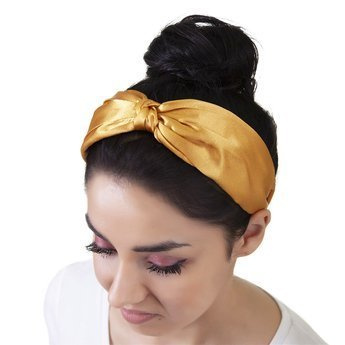 OPASKA  z małym węzłem ŻÓŁTA szeroka RETRO