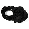 CHOKER Naszyjnik ozdobny KWIAT na szyję róża na rzemyku elegancki czarny