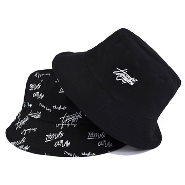 BUCKET HAT czapka dwustronna napis KAPELUSZ rybacki