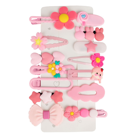 SPINKI DO WŁOSÓW ZESTAW spinek dla dziewczynki PYKI 14 SZTUK