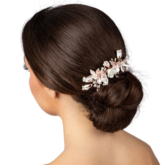 OZDOBA do włosów GRZEBYK perełki ŚLUBNA kwiatki