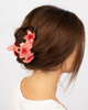 KLAMRA szczęka SPINKA do włosów duża KWIATY kwiatek HAWAJSKA KWIAT PLUMERII