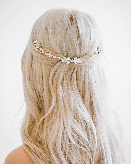 OZDOBA DO WŁOSÓW złota ŚLUBNA grzebyk cyrkonie