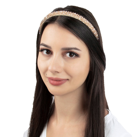 OPASKA DO WŁOSÓW cyrkonie ELEGANCKA wąska