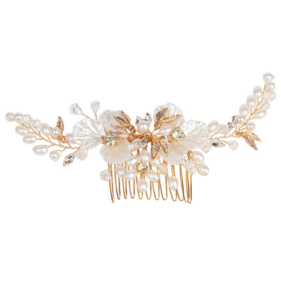 OZDOBA DO WŁOSÓW grzebyk ŚLUBNA perełki BIAŁA ślub