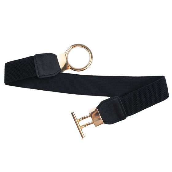 PASEK DO SUKIENKI damski ELASTYCZNY gumowy wąski KLAMRA