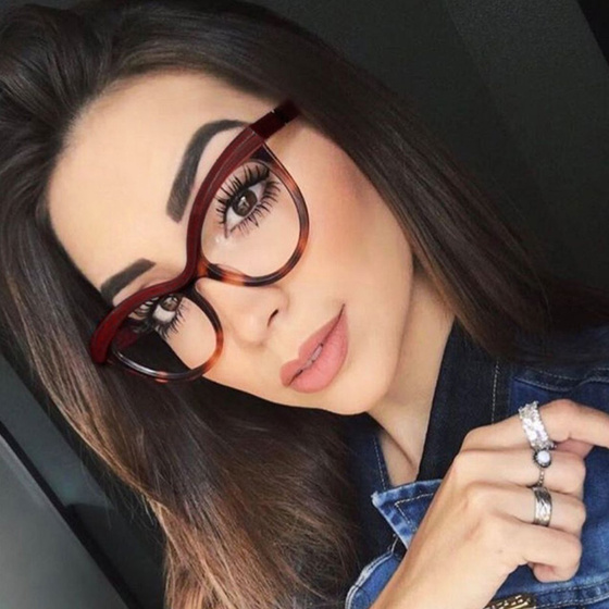 OKULARY damskie KUJONKI ZERÓWKI czerwone