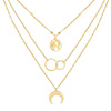 Naszyjnik zestaw STAL SZLACHETNA POZŁACANA planeta