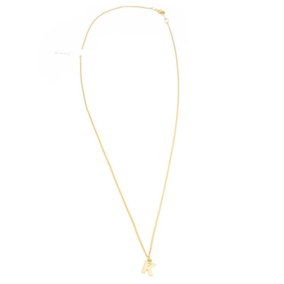 NASZYJNIK damski POZŁACANY 24k litera K mała