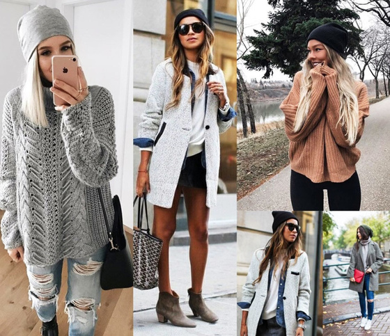 Czapka BEANIE smerfetka oversize damska męska MŁODZIEŻOWA wiosna-jesień