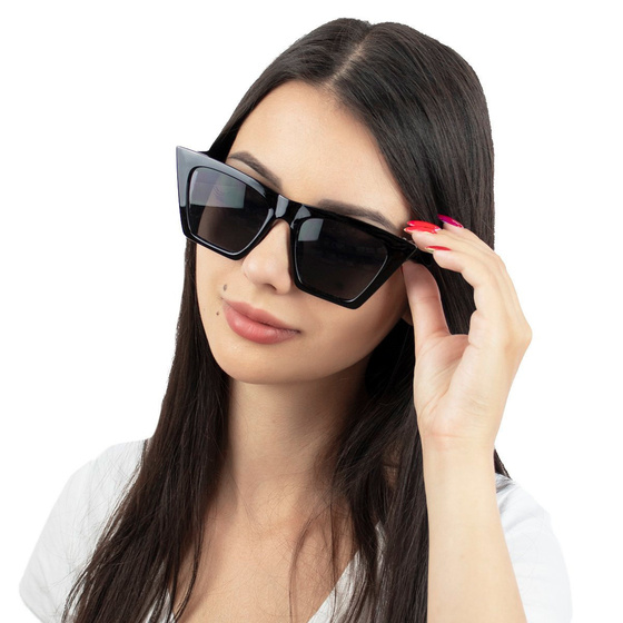 Okulary Z Noskami Czy Bez OKULARY PRZECIWSŁONECZNE damskie DUŻE retro CZARNE | Sklep z biżuterią